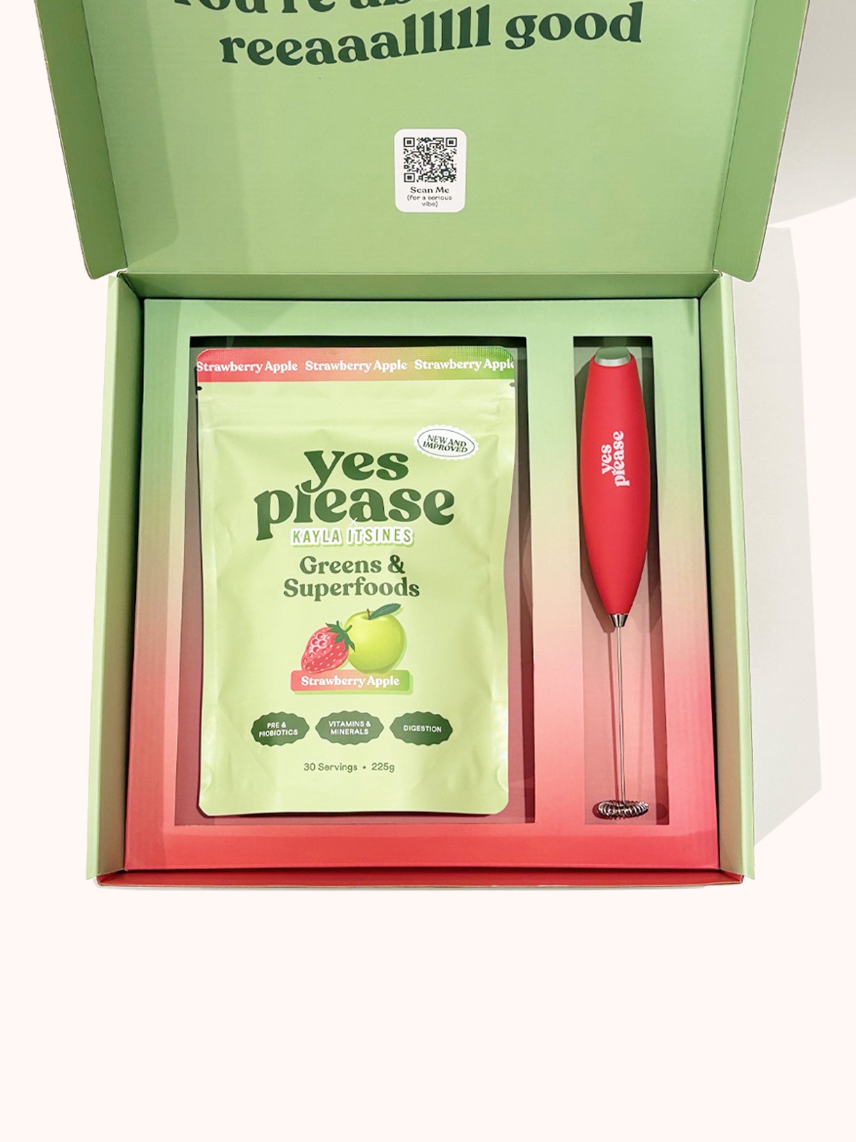 LIMITED EDITION Kayla Itsines Greens & Superfoods & Buzzy Whisk Box