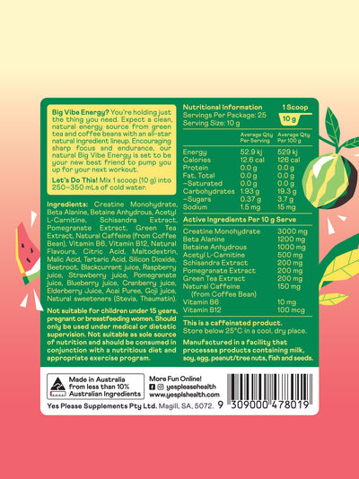 Natural Pre Workout - Watermelon Crush